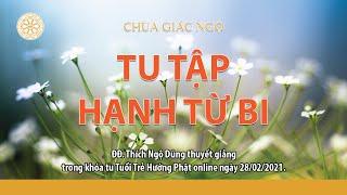 Tu tập hạnh từ bi - ĐĐ.  Ngộ Dũng thuyết giảng trong khóa tu Tuổi Trẻ Hướng Phật online  28/02/2021.