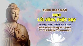 Kinh Lời vàng Phật dạy tại chùa Giác Ngộ, ngày 01-04-2021
