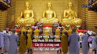 Tăng đoàn chùa Giác Ngộ tụng vào lúc 5g20, ngày 02-05-2020.